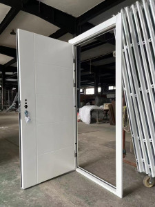 White Techtop Steel Security Door