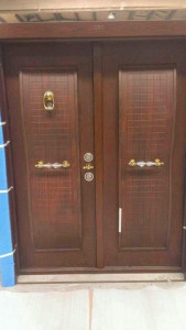 Brown double-panel Security Door